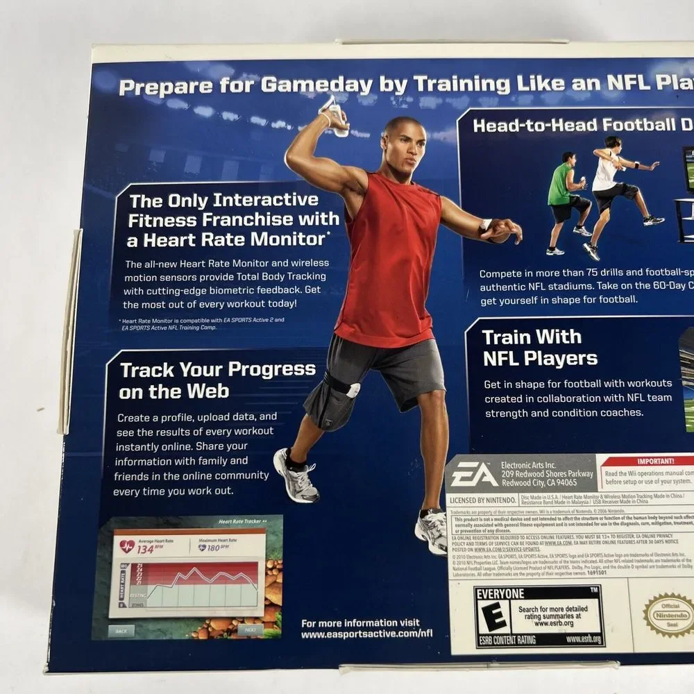 Nintendo Wii NFL Training Camp Drills And Workouts With‎ NFL Players 2010 NEW